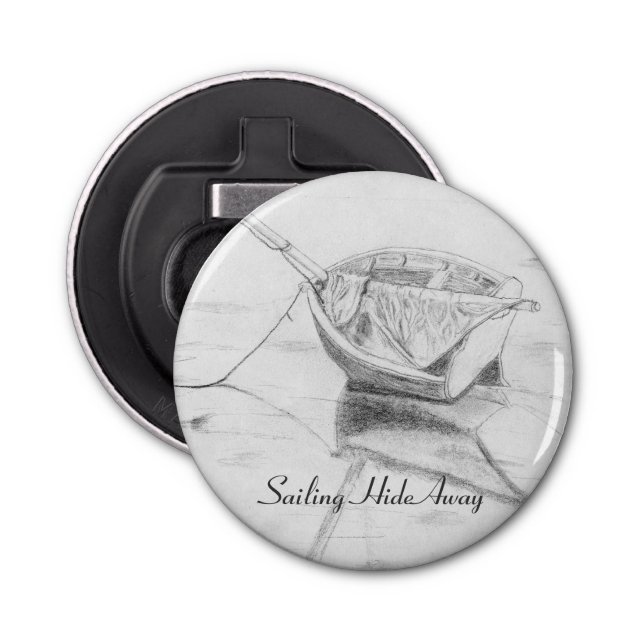 Sailboat Button Bottle Opener (Front)