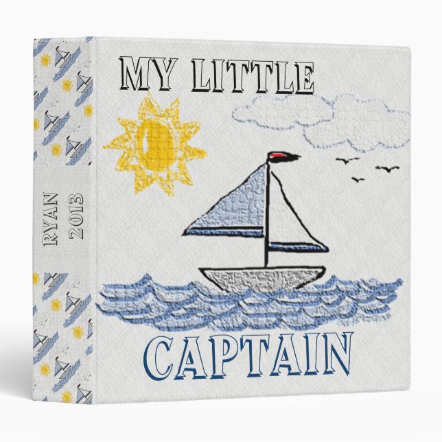 Sailboat Captain Sailing Binder (Front/Spine)