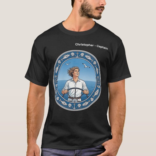Sailboat Captain T-Shirt (Front)
