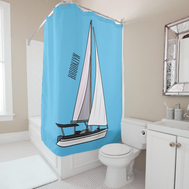 Sailboat cartoon illustration (In Situ)
