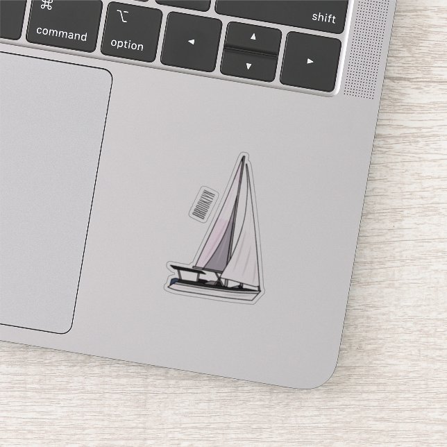 Sailboat cartoon illustration (Detail)