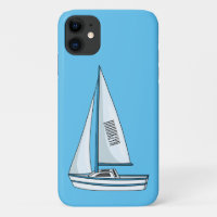 Sailboat cartoon illustration