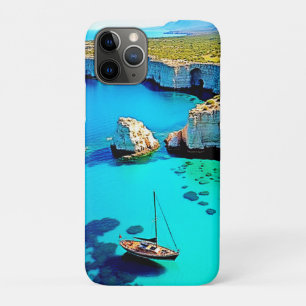 Sailboat Cliffside Sanctuary Art iPhone 11 Pro Case