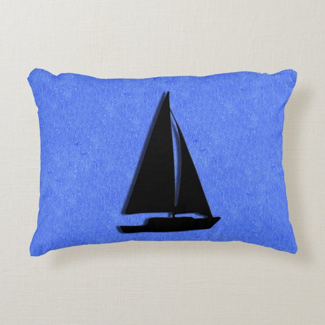 Sailboat Decorative Pillow (Front)