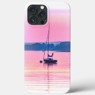 Sailboat floating in early morning light. Case-Mat iPhone 13 Pro Max Case