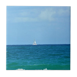 Sailboat, Fort Lauderdale, Florida Tile