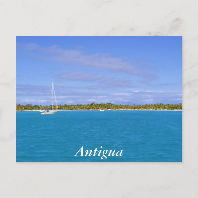 sailboat in Antigua Postcard (Front)