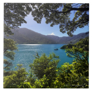sailboat in distance tile