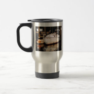 Sailboat In Slip with Dink Travel Mug