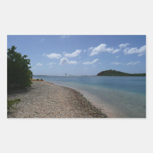 Sailboat in the Distance at St. Thomas Sticker