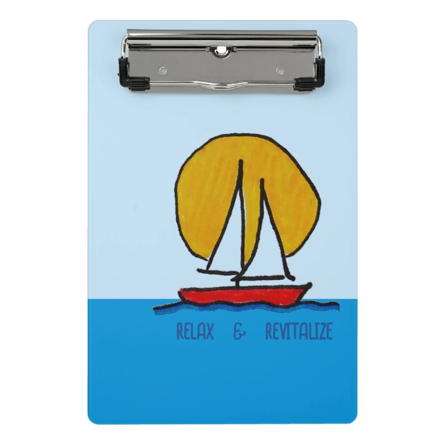 Sailboat in the Sun  Mini Clipboard (Front)