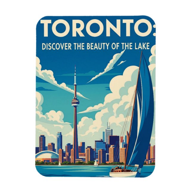 Sailboat in Toronto Canada Travel Magnet (Vertical)