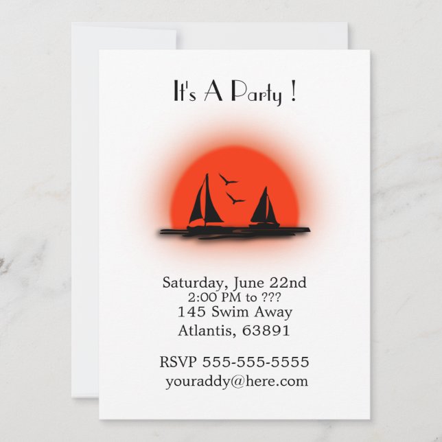 Sailboat Invitation (Front)
