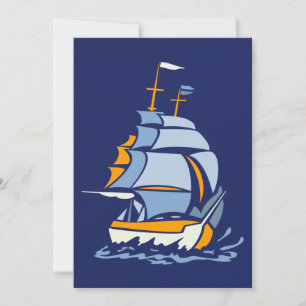 Sailboat invitation, customizable invitation