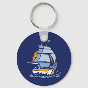 Sailboat key chain, customizable keychain