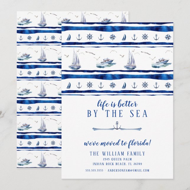 Sailboat Moving Announcement (Front/Back)