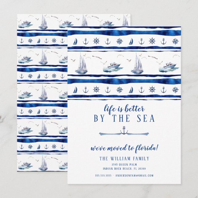 Sailboat Moving Announcement (Front/Back)