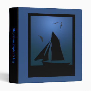 Sailboat Nautical Captain's Log Book Binder