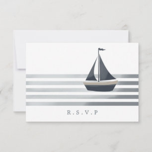 Sailboat nautical RSVP meal choices Card