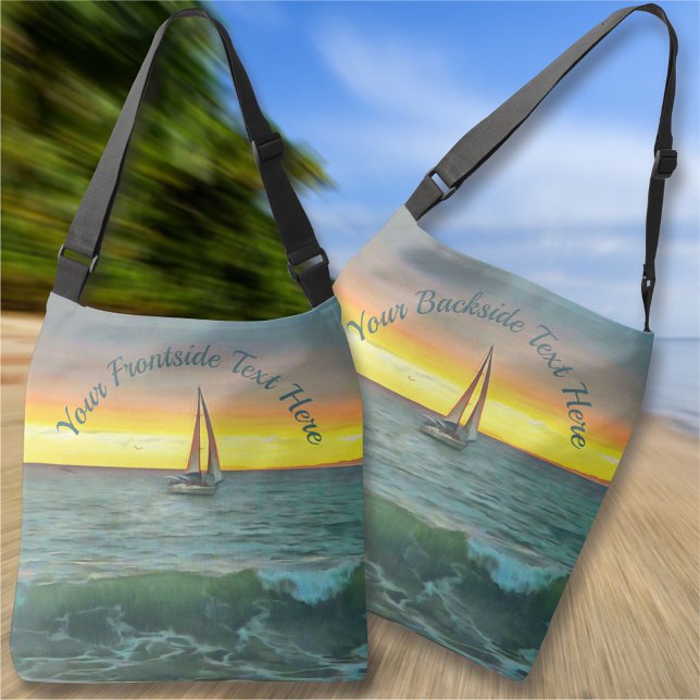 Sailboat on Banderas Bay 0884 Crossbody Bag (Creator Uploaded)