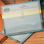 Sailboat on Banderas Bay 0884  Notepad<br><div class="desc">Painting “Sailboat on Banderas Bay 0884” Collection Jotting notes is more fun with your own custom notepad! Printed in sharp and full colour, these notepads look great. Featuring 40 easy tear-away pages of quality paper, custom notebooks are perfect for the home or office. Personalize on the product page or click...</div>