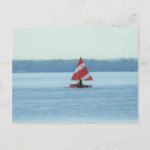 Sailboat on Lake Mendota in Madison, Wisconsin Postcard