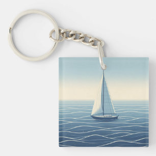 Sailboat on the high seas keychain
