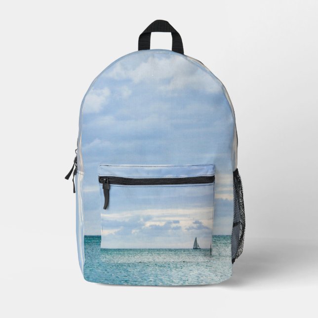 Sailboat on the Water  Printed Backpack (Front)