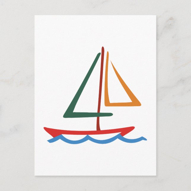 Sailboat Outline Postcard (Front)