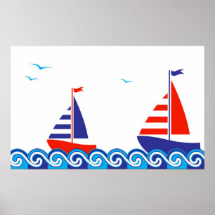 Sailboat Pair Poster