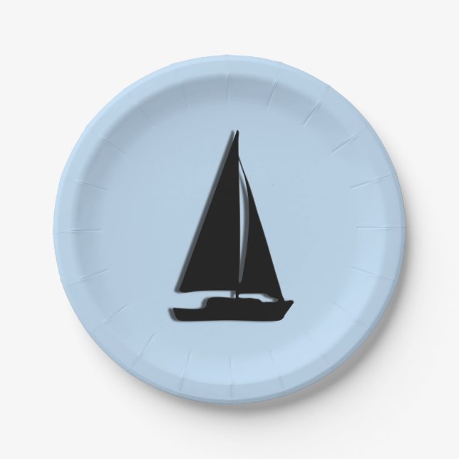 Sailboat Paper Plate (Front)