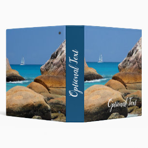 Sailboat Passing By the Beach Binder