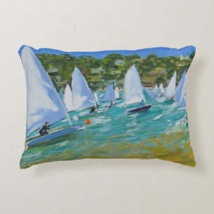 Sailboat Race Decorative Pillow