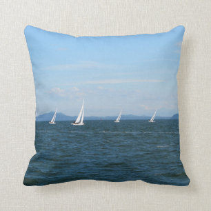 Sailboat Races Throw Pillow