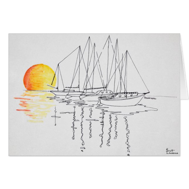 Sailboat Reflection | Concarneau, Brittany (Front Horizontal)