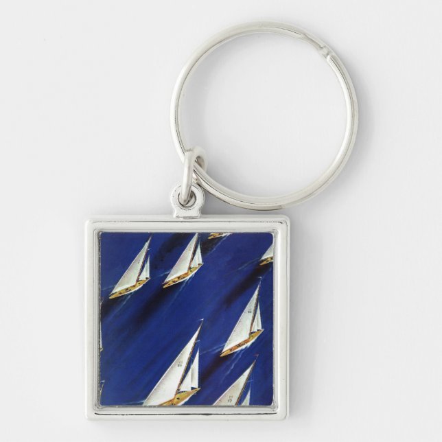 Sailboat Regatta by Ski Weld Keychain (Front)