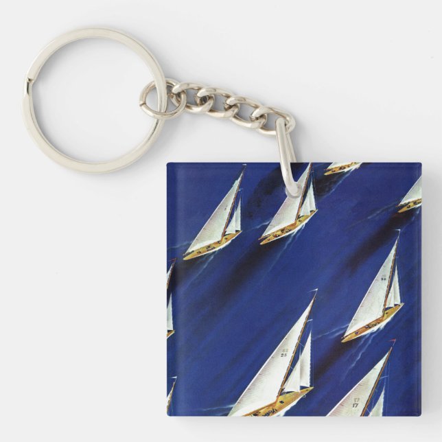 Sailboat Regatta by Ski Weld Keychain (Front)