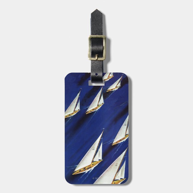 Sailboat Regatta by Ski Weld Luggage Tag (Front Vertical)