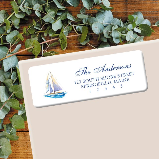 Sailboat Return Address Label (Creator Uploaded)