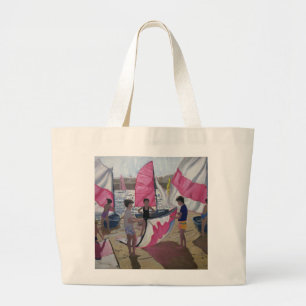 Sailboat Royan France 1992 Large Tote Bag