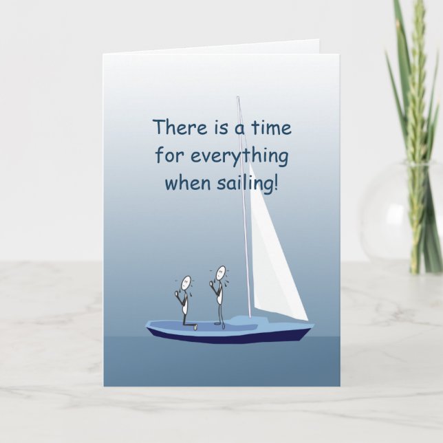 Sailboat Sailing Prayers Custom Greeting Card (Front)
