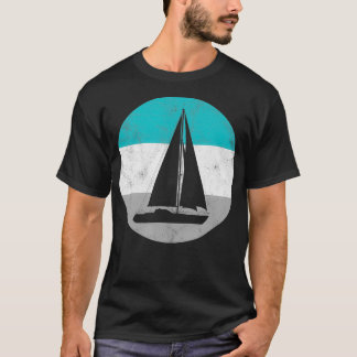 Sailboat Sailing Retro Gift For Men Women Boys Gir T-Shirt