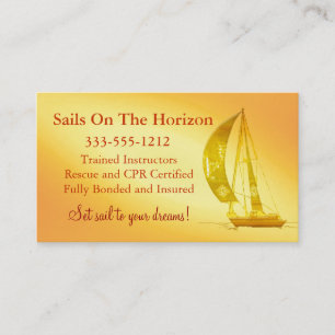 Sailboat Sales Lessons Business Card customizable