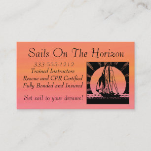 Sailboat Sales  Lessons Business Card customizable