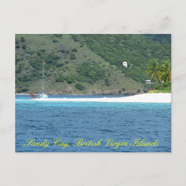 Sailboat @ Sandy Cay Postcard (Front)