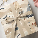 Sailboat Seamless Pattern | Neutral Tones Kids Wrapping Paper<br><div class="desc">"Add a touch of nautical charm to your gifts with this sailboat-themed wrapping paper. Perfect for children's birthdays or any special occasion, this seamless pattern features cute sailboats in soothing neutral tones. Ideal for wrapping gifts or crafting projects, it's both durable and eco-friendly. Customize your gift presentation with this adorable...</div>