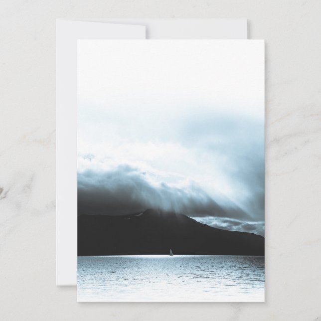 Sailboat Seascape Photo Card (Front)