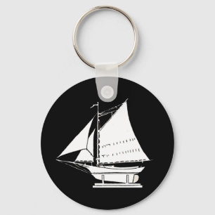 sailboat silhouette keychain
