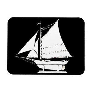 sailboat silhouette magnet