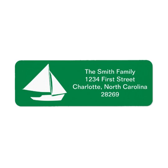 Sailboat Silhouette Nautical Return Address Return Address Label